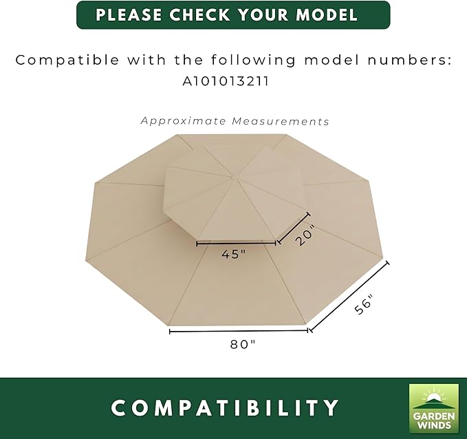 Garden Winds Reinforced RipLock 350 Replacement Canopy Top Cover Compatible - Image 5