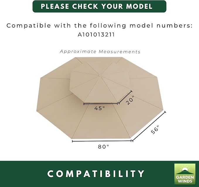 Garden Winds Reinforced Replacement Canopy Top Cover Compatible - Image 5
