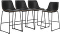 DUMOS 26 Inch Counter Height Bar Stools Set of 4, Modern Faux Leather High by DumosLifestyle