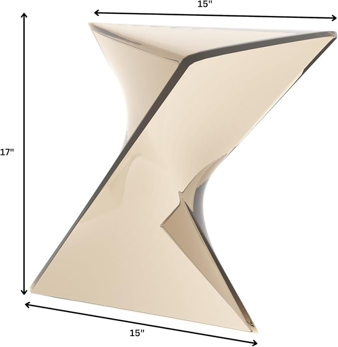 LeisureMod 15.75" Stackable Weather-Resistant Plastic Triangular Side Table - Image 3