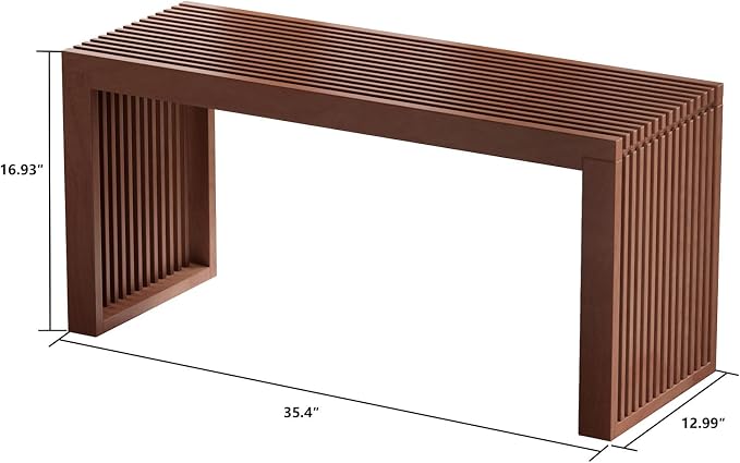 Bamboo Dining Bench, 35 inch Farmhouse Decor Indoor Kitchen Table Bench - Image 3