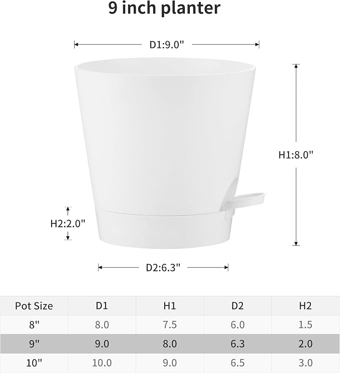 FaithLand 2-Pack 9 Inch Planter Pots - Image 2