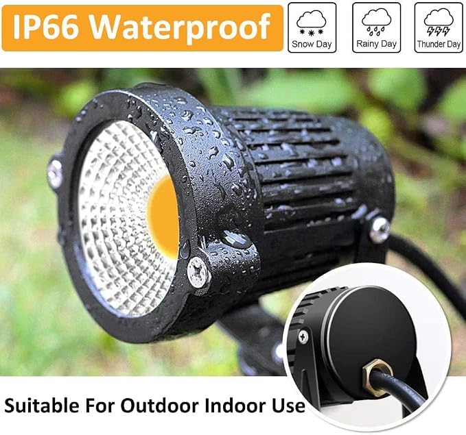ZUCKEO Low Voltage Landscape Lights 5W LED Landscape Lighting 12V 24V Outdoor - Image 3