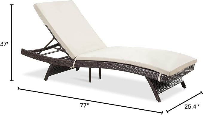 Pamapic Patio Chaise Lounge Set 1 Piece, Patio Lounge Chair - Image 3