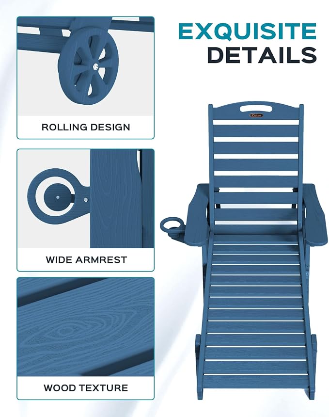 Ciokea Lounge Chair Outdoor, Oversized Chaise Lounge Chair - Image 5
