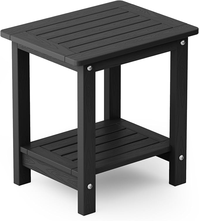 YEFU Outdoor Side Table for Patio: 16" HIPS Weather by YEFU