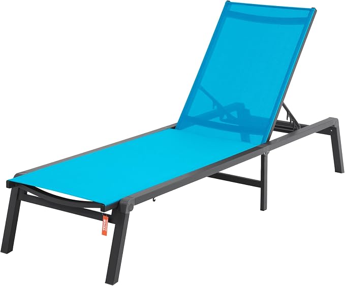 VEVOR 2 Pcs Chaise Lounge Chairs Outdoor, Aluminum Patio Lounge Chair - Image 6