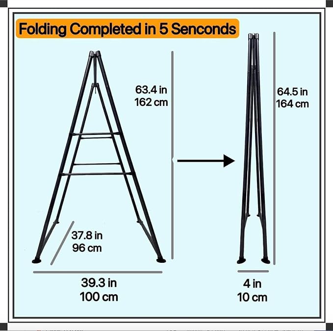 Hammock Chair Stand with X-Large Swing Chair with Footrest，Anti-Tip Thickened - Image 3