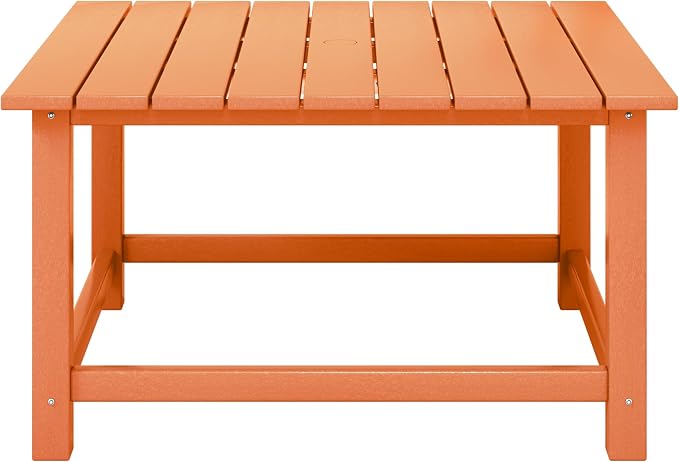 WestinTrends Malibu Low Outdoor HDPE Square Patio Coffee Table - Image 3