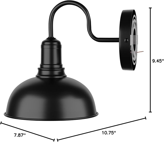 Outdoor Wall Sconce, 2 Pack Exterior Waterproof Farmhouse Barn Light Fixture - Image 8