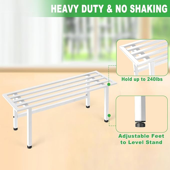 2 Pack Metal Plant Stand Outdoor Plant Shelf Indoor, 1 Tier Heavy Duty Plant - Image 3