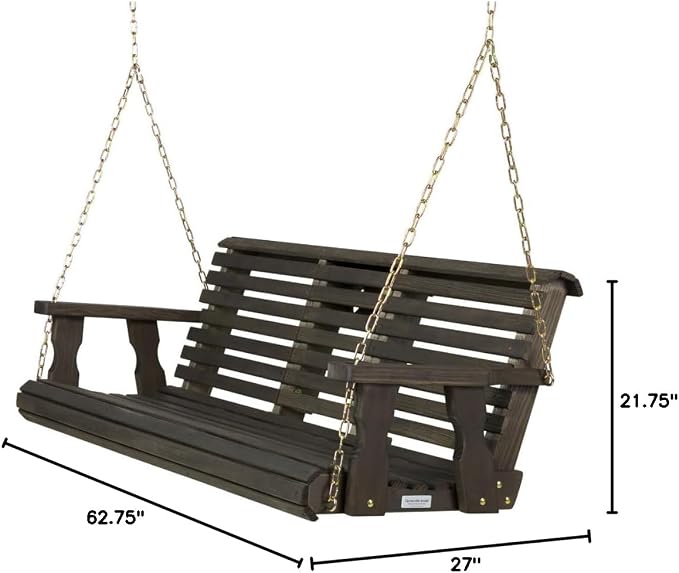 Porchgate Amish Heavy Duty Console Porch Swing - Image 5