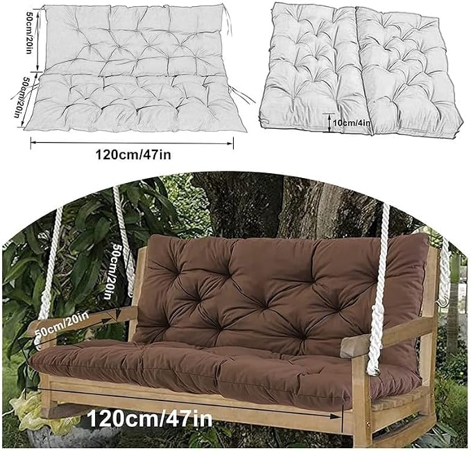 Swing Cushion Replacement Outdoor Porch Waterproof Bench Cushion 2-3 Seater - Image 7
