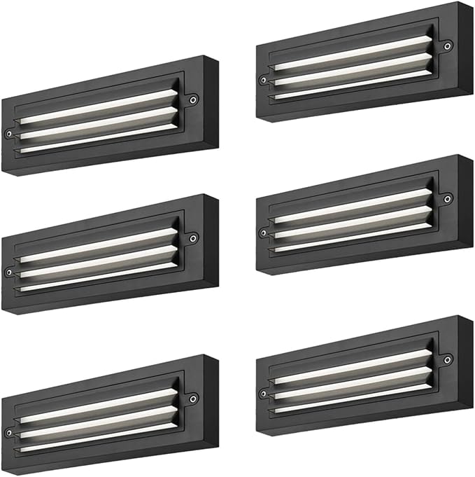ZONK Line Voltage LED Step Stair Lights Indoor Outdoor, 6W Waterproof IP65 by PLASTICSTEPLIGHTSWALLLIGHTS