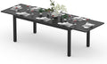 Outdoor Expandable Dining Table 71"-106" Aluminum Patio Dinner Table by PIZZELLO