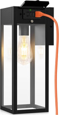 Large Porch Light with GFCI Outlet, 15 Inch Outdoor Light with Outlet Built-in by WelcometoOYKYOHEI