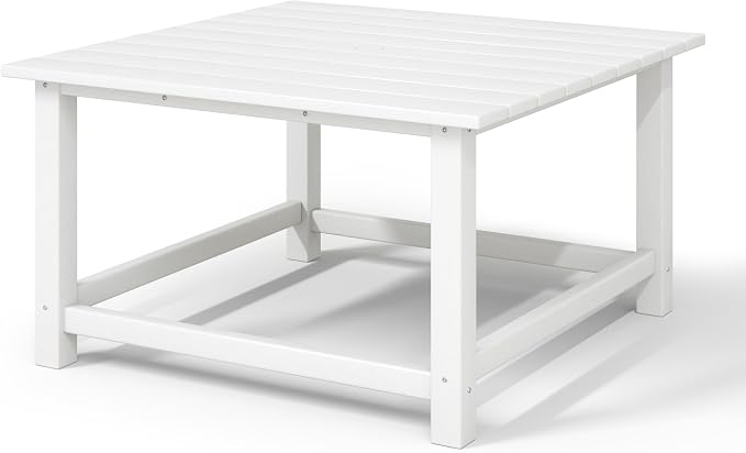 WestinTrends Malibu Low Outdoor HDPE Square Patio Coffee Table - Image 9