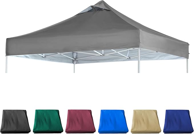 Dark Grey Commercial Replacement Canopy Top by JANCANOPY