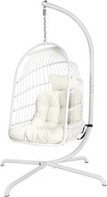 Chihee Egg Chair with Ultra Strong Stand and Cushion Foldable Wicker Rattan by Chihee