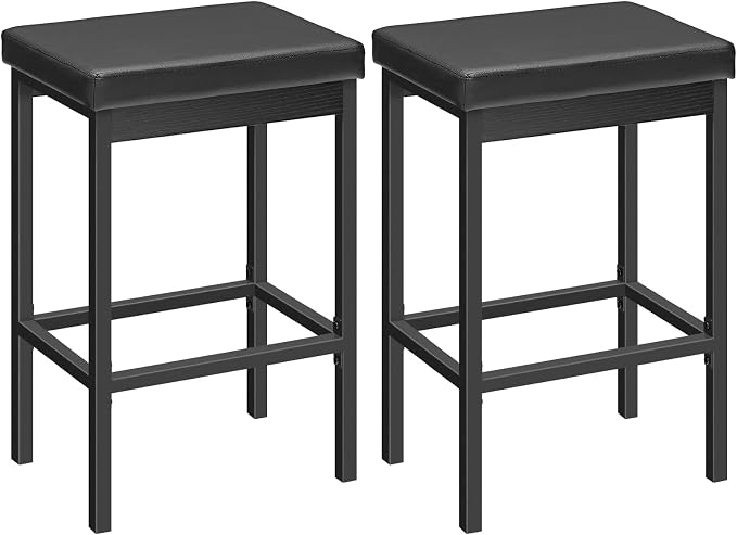 HOOBRO Bar Stools, 24.8-Inch Height Stools, Breakfast Bar Stools, Kitchen Stools by HOOBRO