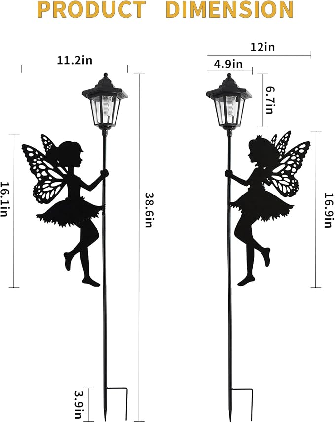 Solar Fairy Garden Stake Decorative Lantern Outdoor Waterproof, Outdoor Garden - Image 6