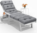 All Weather Chaise Lounge Cushions Outdoor 74.4 x 22 x 4 Inches Lounge Chair by Tycdiose