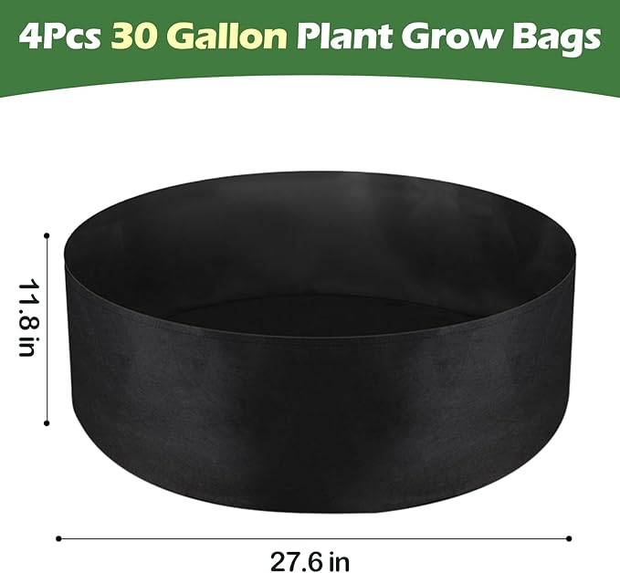 LBTING 4Pcs 30 Gallon Plant Grow Bags, Fabric Raised Planting Bed Heavy Duty - Image 2