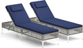Tangkula Patio Chaise Lounge Chair, PE Wicker Reclining Sun Lounger by TANGKULA