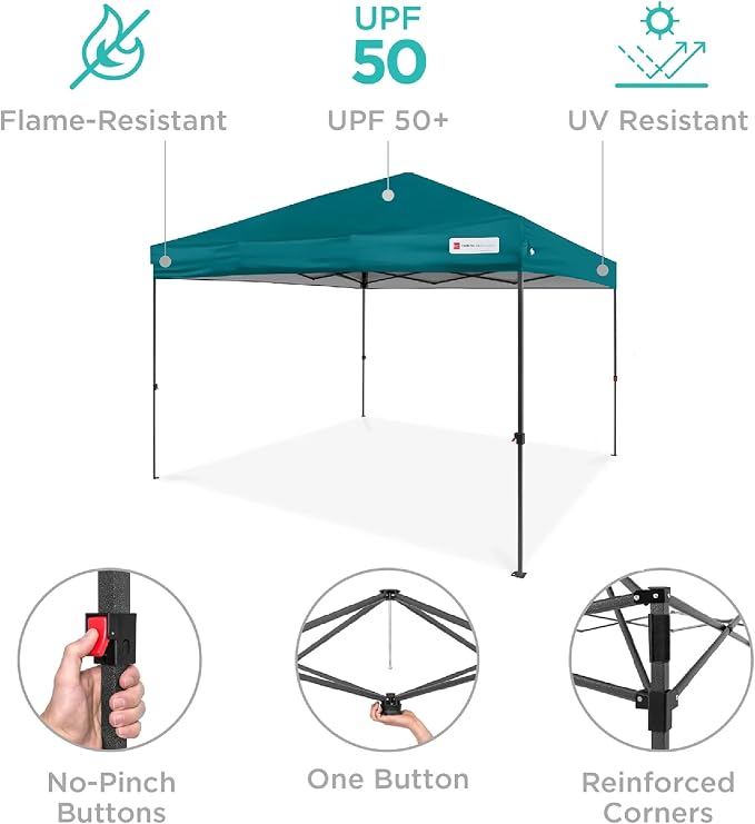 Best Choice Products 12x12ft Pop Up Canopy Tent, Outdoor Shade, 1 Person 1 - Image 4