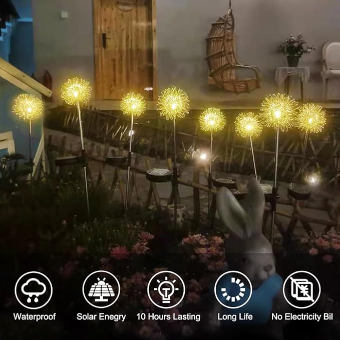 GUOCHENG Dandelion Solar Garden Lights Waterproof Outdoor LED Landscape Lights - Image 2