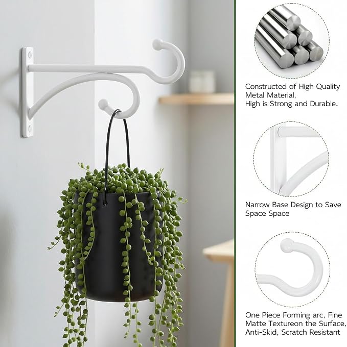 2Pack 6 Inch Plant Hangers for Hanging Baskets, Hanger for Indoor and Outdoor - Image 2