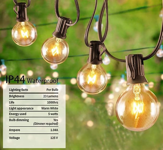 Abeja 25Ft Outdoor Patio String Lights - Image 3