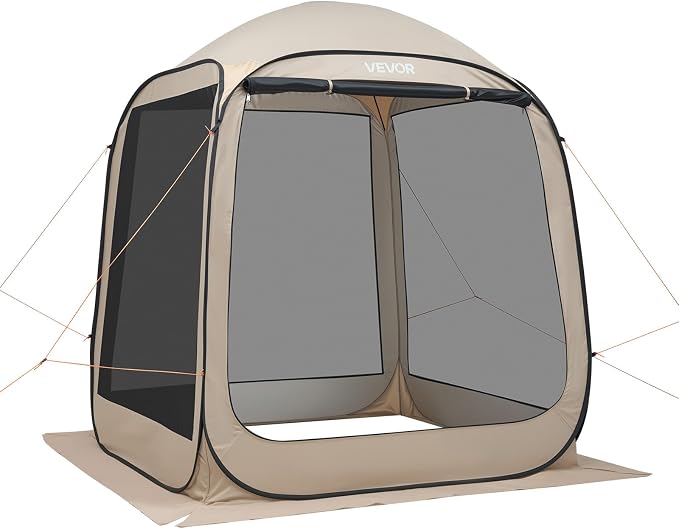VEVOR 6 x 6 ft Pop up Screen House Tent, 4-6 Person Portable Screen Gazebo - Image 9