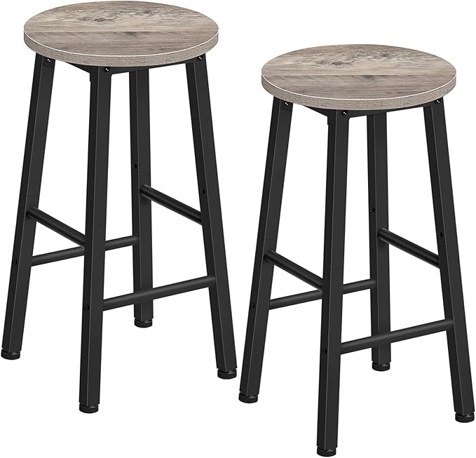 HOOBRO Bar Stools Set of 2, Counter Height Bar Stools, 25.8" Bar Stools by HOOBRO
