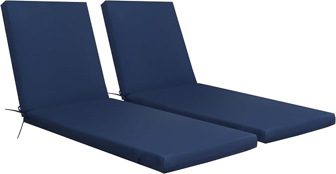 Only choice Outdoor Chaise Lounge Cushion Set of 2, Replacement Seat Cushion by ONLYCHOICE