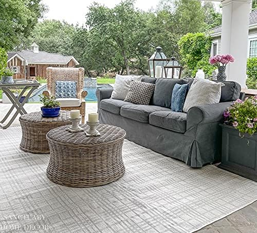 SAFAVIEH Home Collection Ruxton Natural Rattan Round Coffee Table Ottoman - Image 6