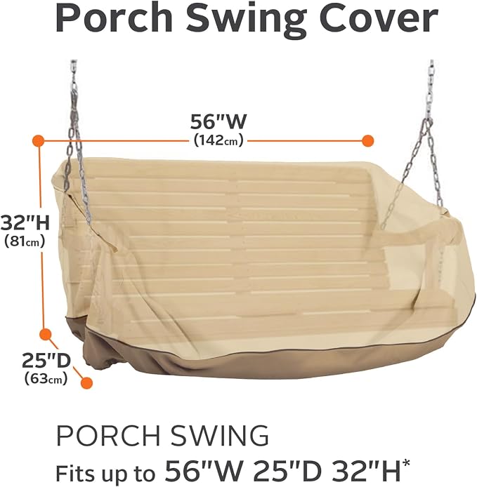 Classic Accessories Veranda Water-Resistant 56 Inch Porch Swing Cover, Patio - Image 3