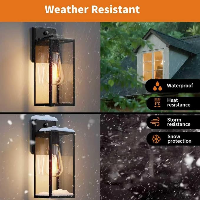 15'' Black Dusk to Dawn Outdoor Front Porch Lights - Image 4