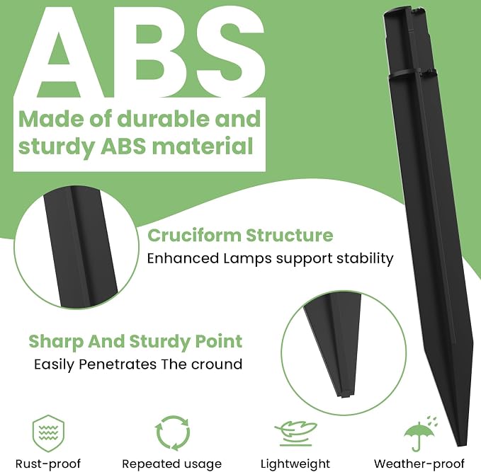 15 Pcs 8.25 Inch ABS Plastic Ground Spikes - Image 3