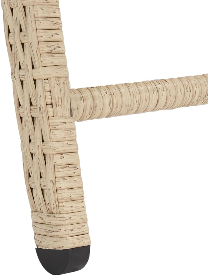 SAFAVIEH Outdoor Collection Colley Beige/White Cushion Wicker Chaise Lounge - Image 12