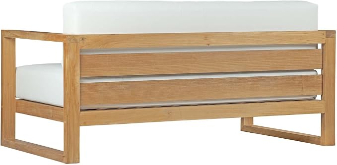 Modway Upland Teak Wood Outdoor Patio Sofa - Image 5