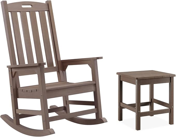 Pslivam Outdoor Side Table, 15.6" Poly Lumber Adirondack Side Table, Weather - Image 4