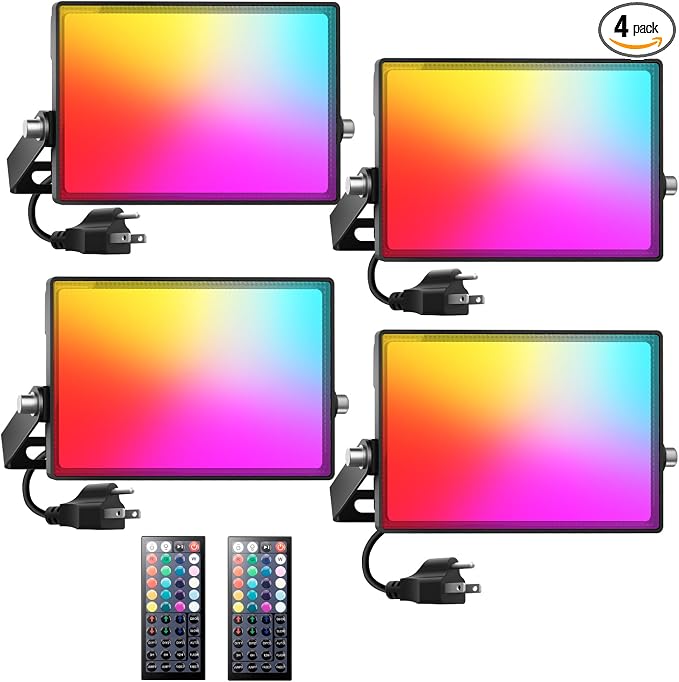 Onforu LED Flood Light Outdoor 700W Equiv, 70W Color Changing RGBW 2700K by Onforu