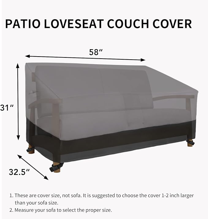 Easy-Going Waterproof Outdoor Loveseat Cover - Image 6