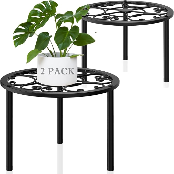 TOSKING 2-Pack Heavy Duty Metal Plant Stands by TOSKINGESSENCE