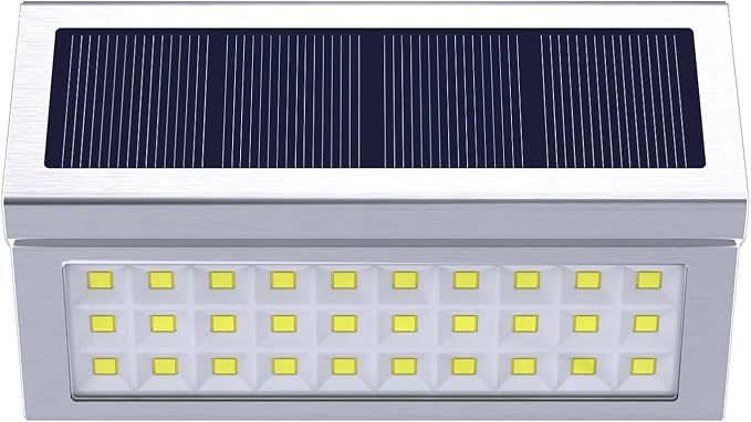 ROSHWEY Solar Lights Outdoor, 10 Pack 30 LED Fence Lights Waterproof Solar - Image 8
