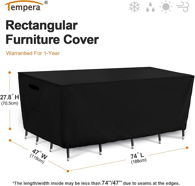 Tempera Patio Furniture Cover, Outdoor Table And Chair Covers Waterproof - Image 2