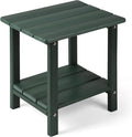 Adirondack Outdoor Side Table, 2-Tier Sturdy Patio End Table Weather Resistant by Apolimi
