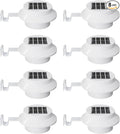 8 Pack White Solar Powered Gutter Lights Outdoor Decorative Waterproof Led by FALOVE