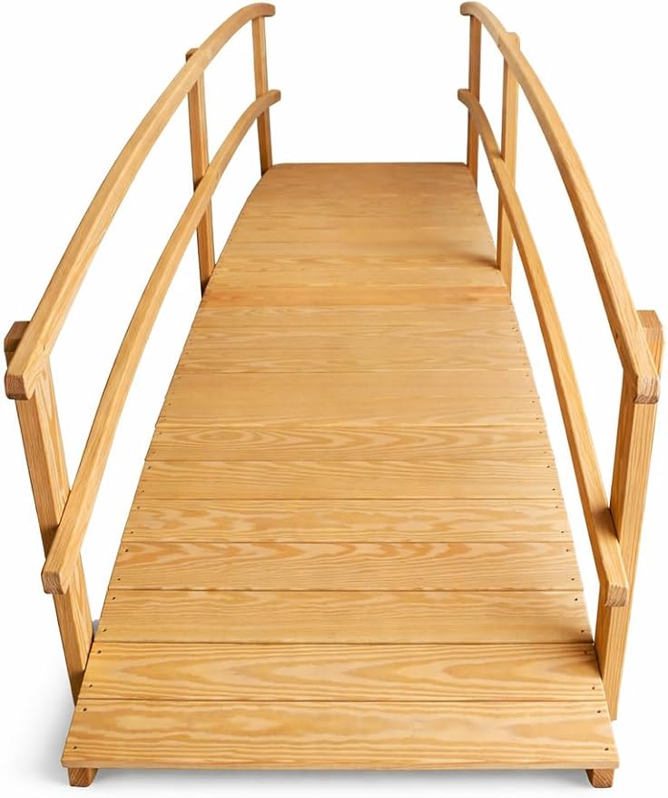 10 FT NATURAL Amish Made Garden Bridge - Image 4